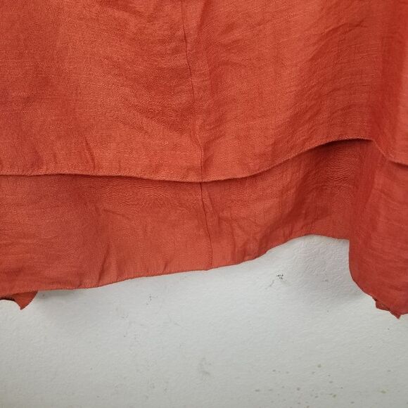 Rust Colored Double Layer Sheath Dress Size XL - Picture 8 of 11